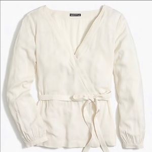 J. crew mercantile Wrap blouse